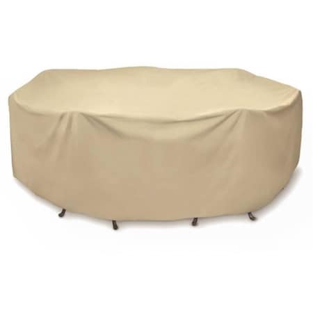 Propation 108 in. Round Table Set Cover - Khaki PR2653192